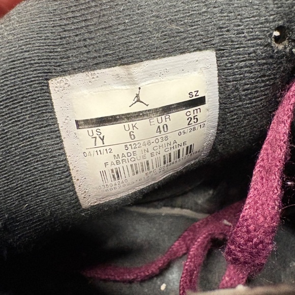 Nike Air Jordan Son Of Mars Bordeaux Size 7 Youth (512246-038) Pre-Owned - Picture 5 of 5